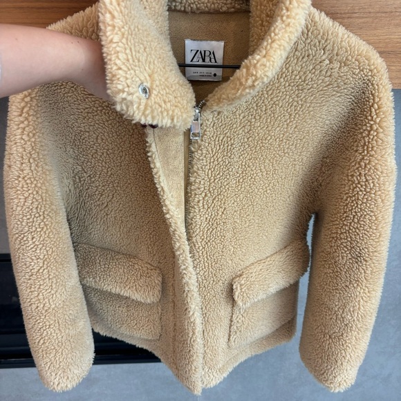 Zara Faux Fur/shearling/Fleece Jacket, Size S - Picture 8 of 12